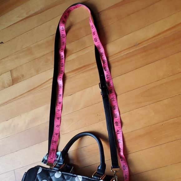 Betsey Johnson Polka dot crossbody bag. Floral scarf. Removable strap. - Picture 15 of 16